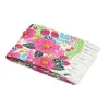 Fouta Fleurs Tropicales - 90x180 cm - 90x180cm - Rose