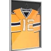 Frame box T-frame cadre aluminium pour maillot porte acrylique doublure interne feutre 70 x 90 cm argent