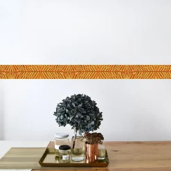 Frise adhésive 10 cm X 300 cm, décoration murale africaine géométrique, couleur, pour murs intérieurs.