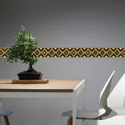 Frise adhésive abstraite multicolore géométrique, 10 cm X 300 cm, décoration intérieure