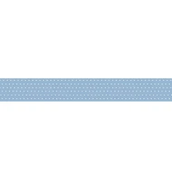 Frise adhésive autocollante 15 cm X 300 cm, motif pois blanc sur fond bleu, décoration murale intérieure