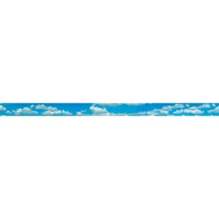 Frise adhésive autocollante 15 cm X 300 cm, décorative ciel bleu et nuages blancs, décoration murale pour intérieur.