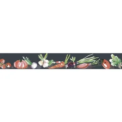 Frise adhésive autocollante légumes aquarelle, 15 cm X 300 cm, décorative pour murs et meubles