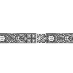 Frise adhésive autocollante 15 cm X 300 cm, carreaux de ciment azulejos gris et clairs, décoration murale intérieure