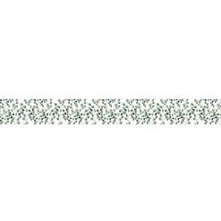 Frise adhésive autocollante 10 cm X 300 cm, décorative, petites feuilles vertes style aquarel.