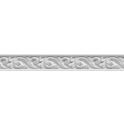 Frise adhésive autocollante 5 cm X 300 cm, décorative acanthe motif baroque, imitation moulure pour décoration murale intérieure.