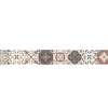 Frise adhésive autocollante 15 cm X 300 cm, motif carreaux de ciment ancien rosé, borgatella tomette décorative.