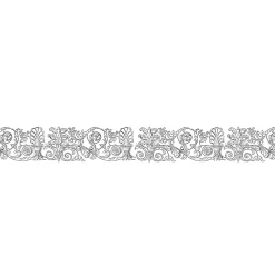 Frise adhésive autocollante Skutvik, 15 cm X 300 cm, décorative, illustration en bois baroque.
