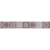Frise adhésive carreaux de ciment rouges, 10 cm X 300 cm, formes géométriques décoratives