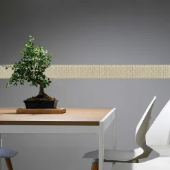 Frise adhésive décorative 10 cm X 300 cm, motif feuille graphique, couleur verte