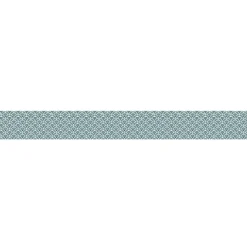 Frise adhésive décorative Autocollante Bleu Myoshi - 10 cm X 300 cm - Motif éventails - Décoration murale