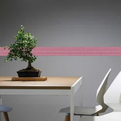 Frise adhésive décorative 10x300cm, motif floral rose, décoration murale intérieure
