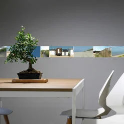 Frise adhésive Dunes, Mouettes et Cabines de Plage en Bois, 10 cm x 300 cm, Décoration Bord de Mer, 10 cm x 300 cm