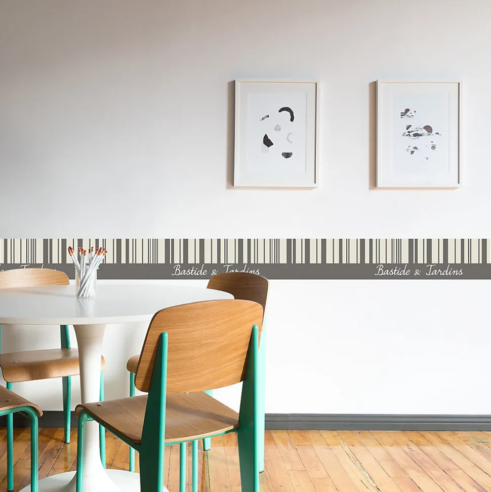 Frise adhésive gris rétro, déco bastide & jardins, 10x300 cm. Décorez votre intérieur