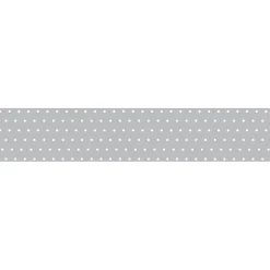 Frise adhésive grise et blanche, 15 cm X 300 cm, décoration murale à points