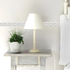 Frise adhésive Maere Gris, motif Palmiers 5 cm x 300 cm, décorative autocollante pour murs et meubles intérieurs.