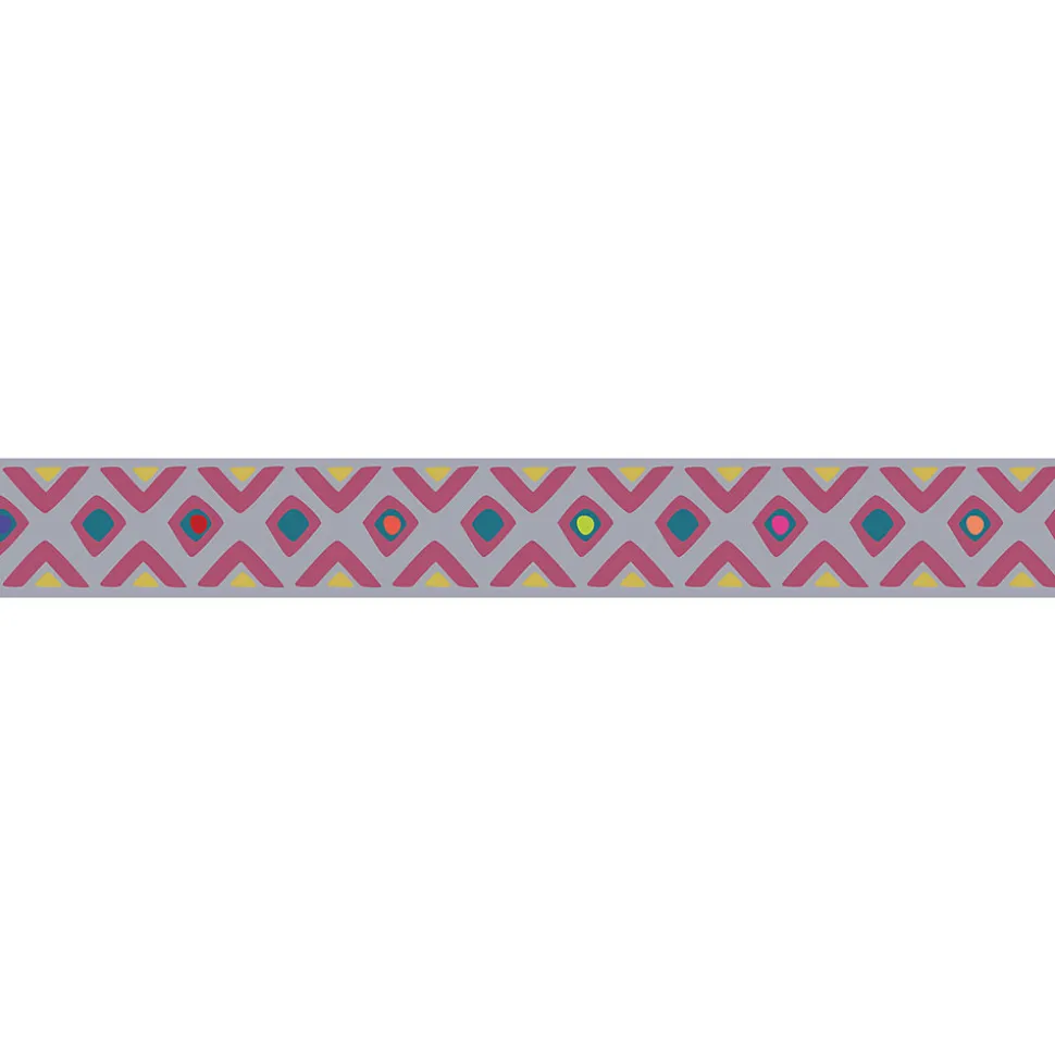 Frise adhésive multicolore motif tribal, 10 cm x 300 cm - Décoration murale