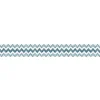 Frise adhésive Rorvik, 5 cm x 300 cm, décoration autocollante pour murs et surfaces, motif graphique bleu sur fond blanc.