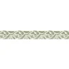 Frise adhésive Setermoen, 15 cm X 300 cm, décorative autocollante, illustration des feuilles botaniques vertes.