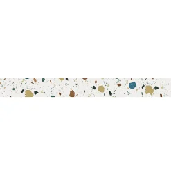 Frise adhésive Terrazo, motif imitation marbre coloré, 5 cm x 300 cm - Autocollante et facile à poser, décoration murale décorativ