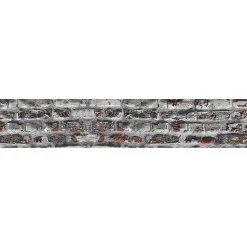 Frise adhésive trompe l'oeil brique, 15x300 cm, décoration murale intérieure