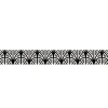 Frise Autocollante Géométrique Noir et Blanc 15 cm X 300 cm - Décoration Murale Tromso Eventail - Adhésive Décorative