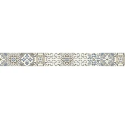 Frise décorative adhésive, borgatella motif carreaux de ciment style ancien, 5 cm X 300 cm