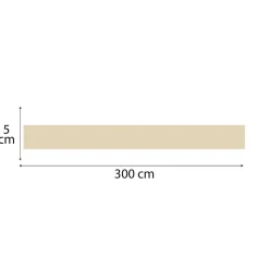 Frise décorative adhésive, couleur uni coquille d'oeuf, 5 cm X 300 cm