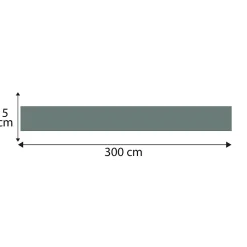 Frise décorative adhésive, couleur uni madsoya orage, 5 cm X 300 cm