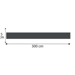 Frise décorative adhésive, couleur uni madsoya ardoise, 5 cm X 300 cm