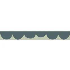 Frise décorative adhésive, festonnée irrégulier vert, motif géométrique, enfant, 5 cm X 300 cm