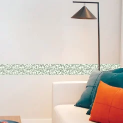Frise décorative adhésive, feuillage type william morris déco tendance, 9 cm X 300 cm