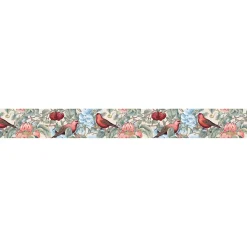 Frise décorative adhésive, frise william morris, nature, fleurs, oiseaux, 5 cm X 300 cm