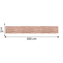 Frise décorative adhésive, lignes horizontales, dessinées, beige rosé, 5 cm X 300 cm