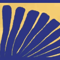 Frise décorative adhésive, motif africain bleu, sur fond jaune, tendance, exotique, 9 cm X 300 cm