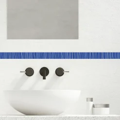 Frise décorative adhésive, petits traits, dessinés, bleu roi, 5 cm X 300 cm