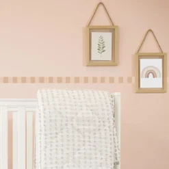 Frise décorative adhésive, rayures verticales larges, beige, motif géométrique, 5 cm X 300 cm