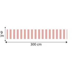 Frise décorative adhésive, Rayure rose pâle apaisant, dans la tendance rayure, 9 cm X 300 cm