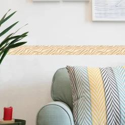 Frise décorative adhésive, zèbre chic pour tendance exotique moderne, 5 cm X 300 cm