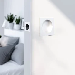 Galandage Carré à visser GoodHome Irvil mat blanc Ø55.5mm