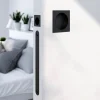 Galandage carré à visser GoodHome Irvil mat noir Ø55.5mm