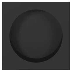 Galandage carré à visser GoodHome Irvil mat noir Ø55.5mm