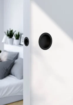 Galandage rond à visser GoodHome Minzh mat noir Ø55mm
