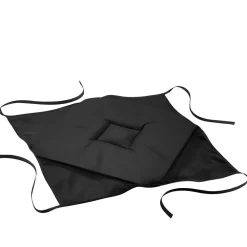 Galette 4 rabats 36 x 36 x 3.5 cm polyester uni essentiel Noir