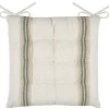 Galette de chaise - - Effet tapissier d'antan (40x40 cm - Vert)