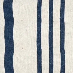 Galette de chaise à rayures (38x38 cm - Bleu Marine)