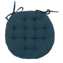 Galette de chaise Anjali en coton D38cm marron cannelle - Atmosphera