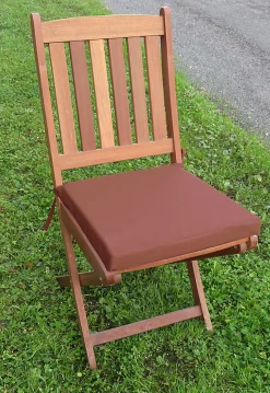 Galette de chaise carré Easy for life orange terracotta L.40 x l.40 cm