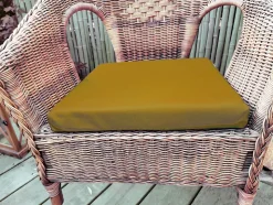 Galette de chaise carré Easy for life jaune cumin L.40 x l.40 cm