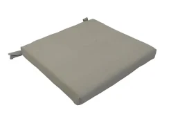 Galette de chaise carré Easy for life marron taupe L.40 x l.40 cm